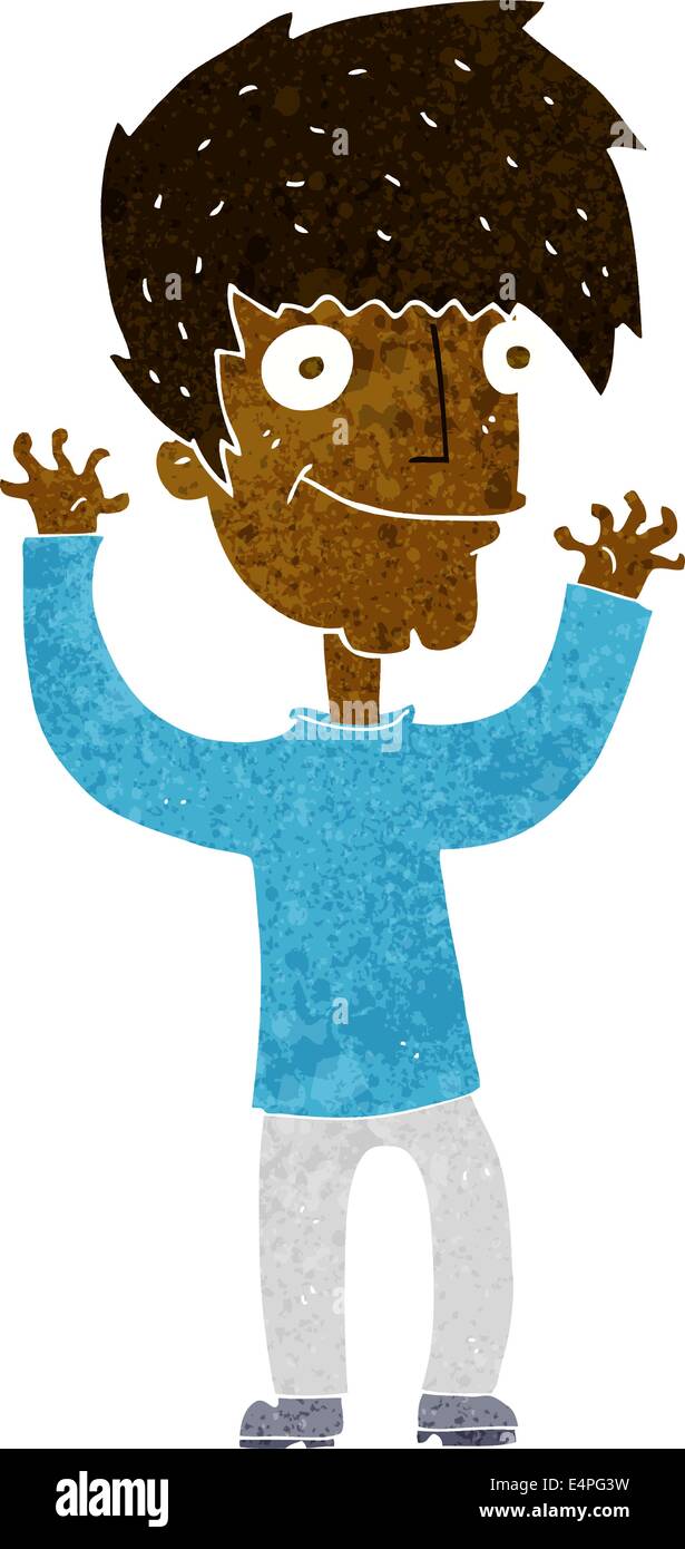 cartoon man waving arms Stock Vector Image & Art - Alamy