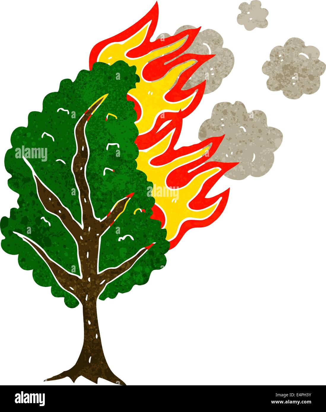 cartoon burning tree Stock Vector Image & Art Alamy