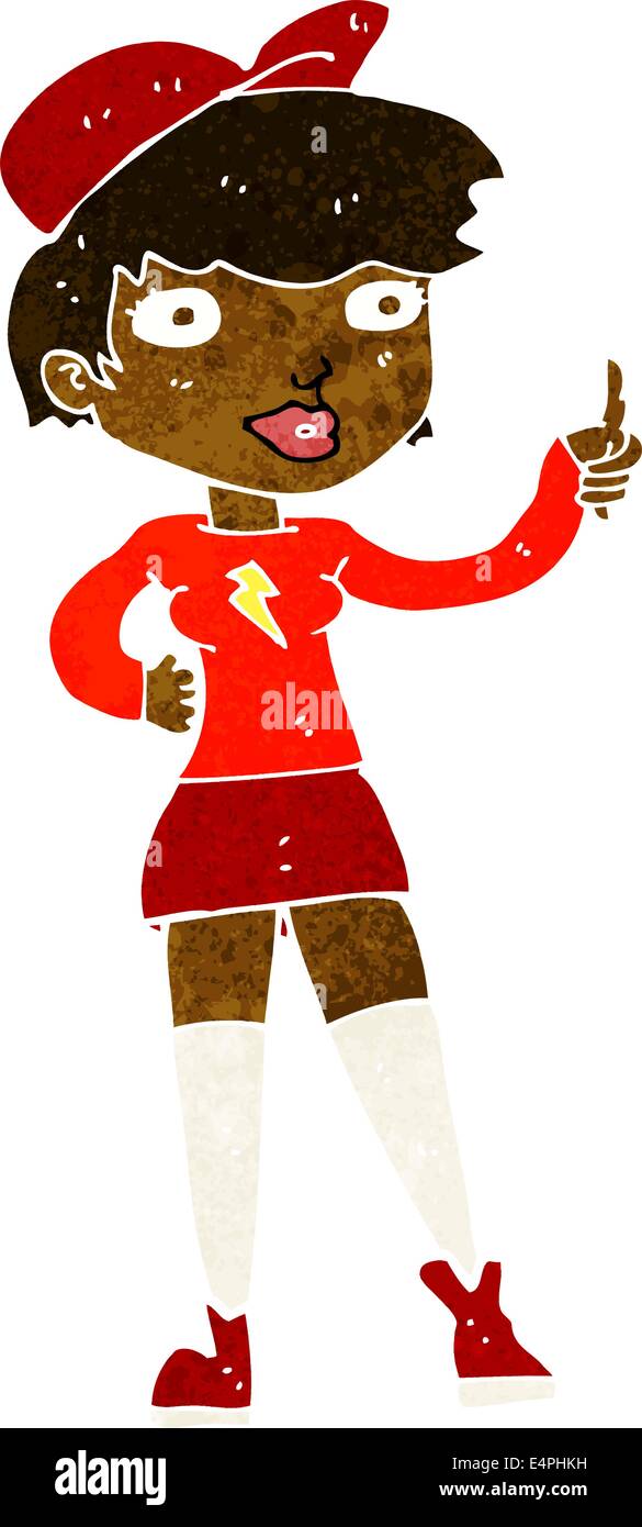 cartoon skater girl giving thumbs up symbol Stock Vector Image & Art ...