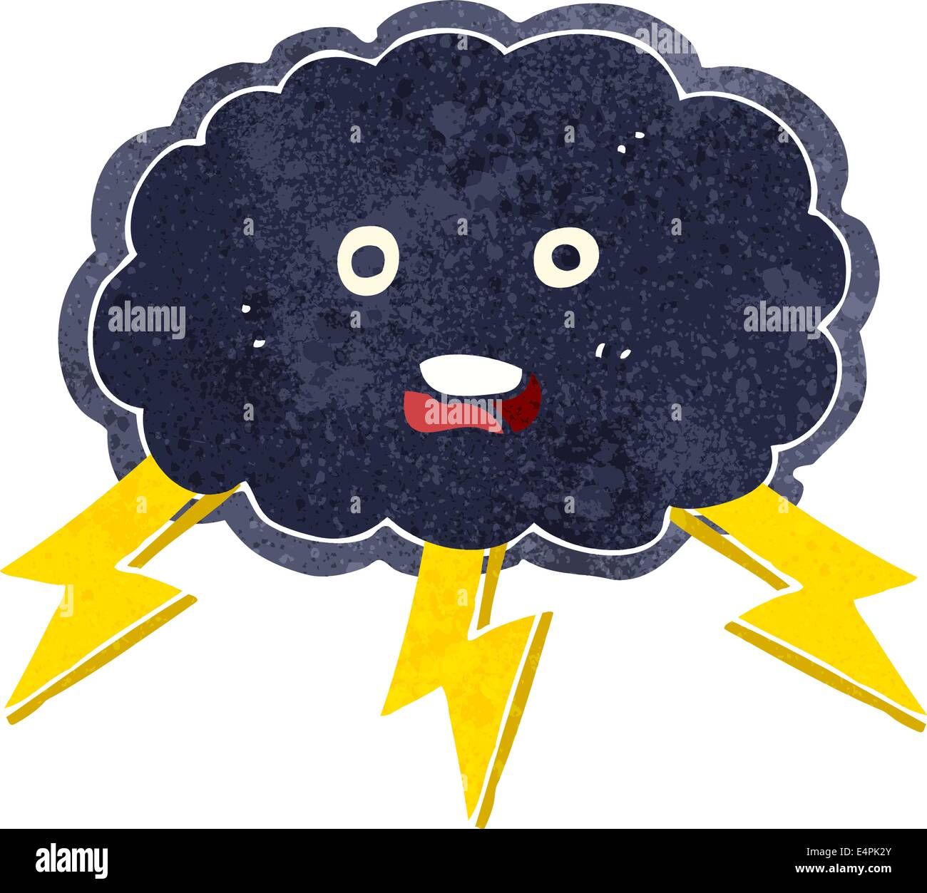 cartoon cloud and lightning bolt symbol Stock Vector Image & Art - Alamy