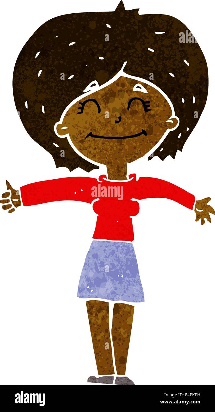 cartoon woman giving thumbs up sign Stock Vector Image & Art - Alamy