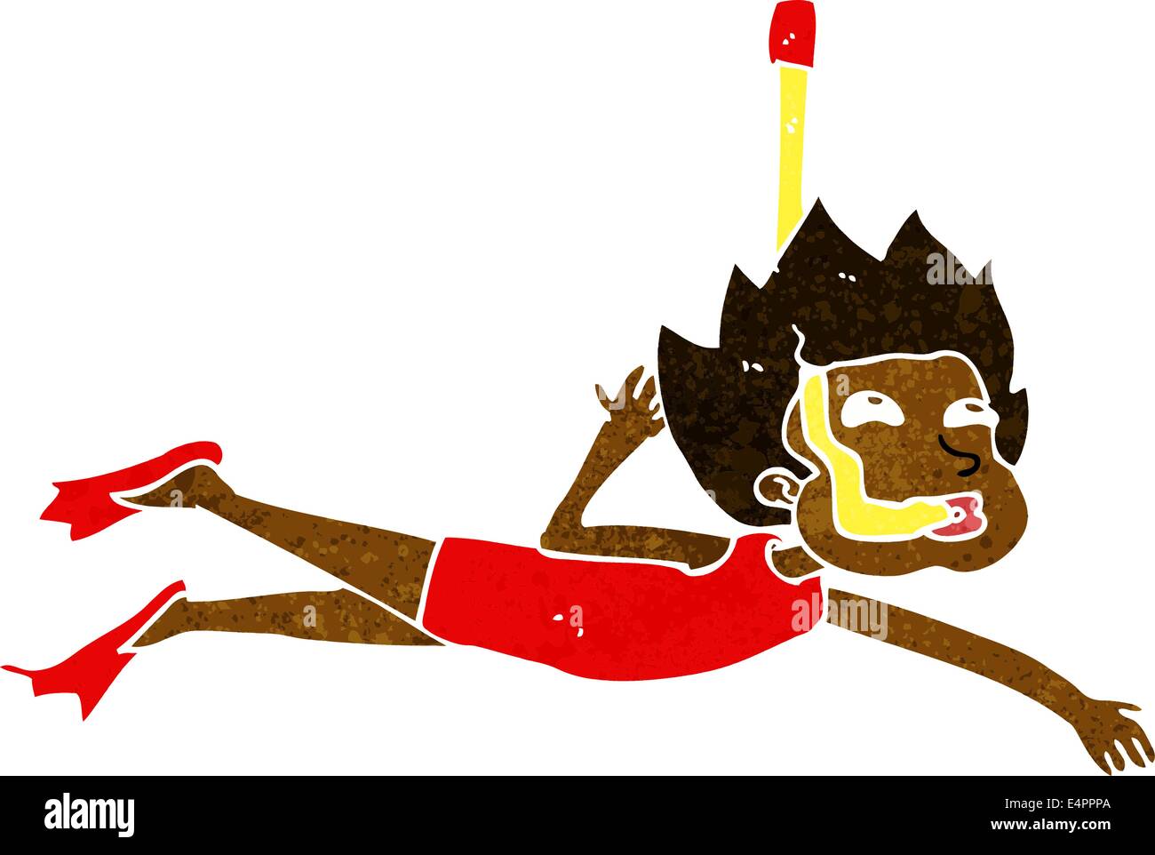 cartoon swimmer with snorkel Stock Vector Image & Art Alamy