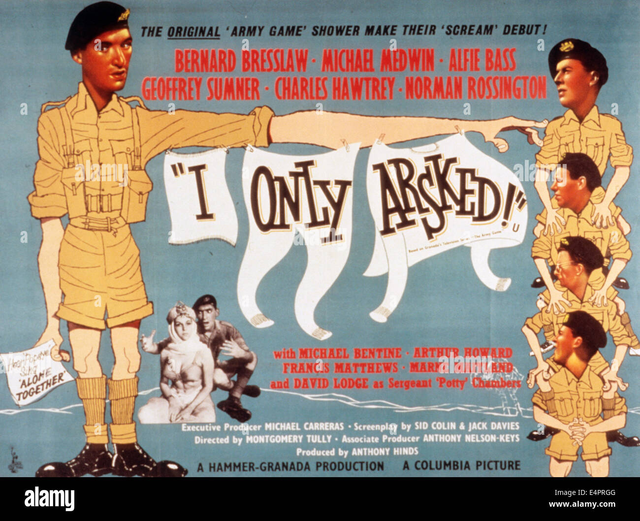 I ONLY ARSKED !  Poster for 1958 Granada/Hammer film Stock Photo
