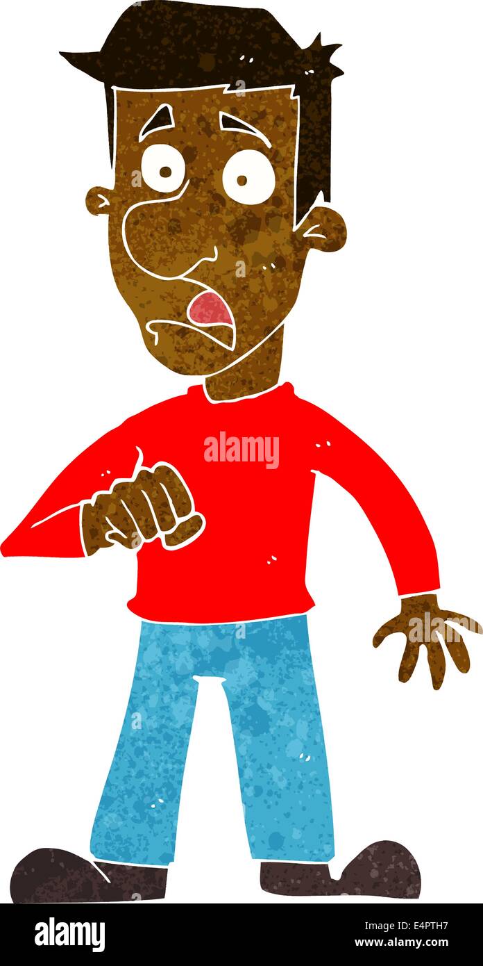 Amazed boy cartoon male man shocked stressed surprised worried ...