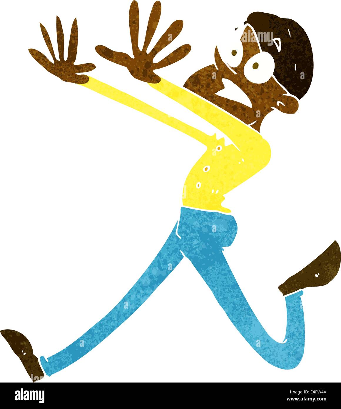 cartoon man running away Stock Vector Image & Art - Alamy
