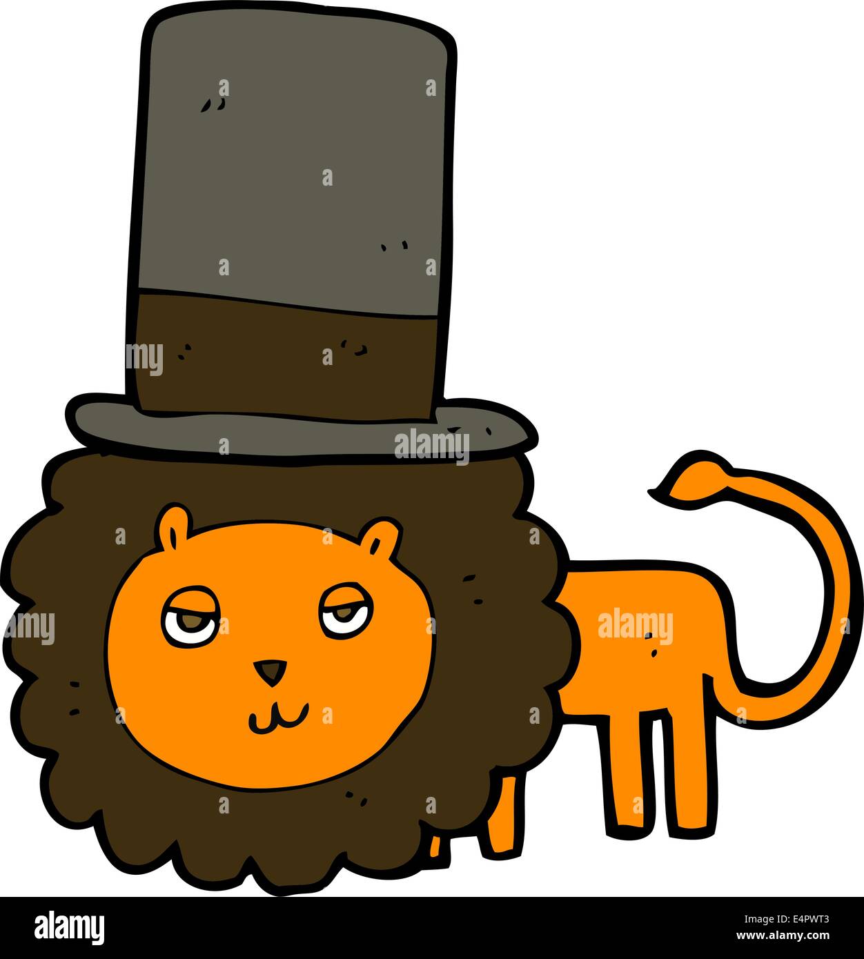 Cartoon lion in top hat Stock Vector Images - Alamy