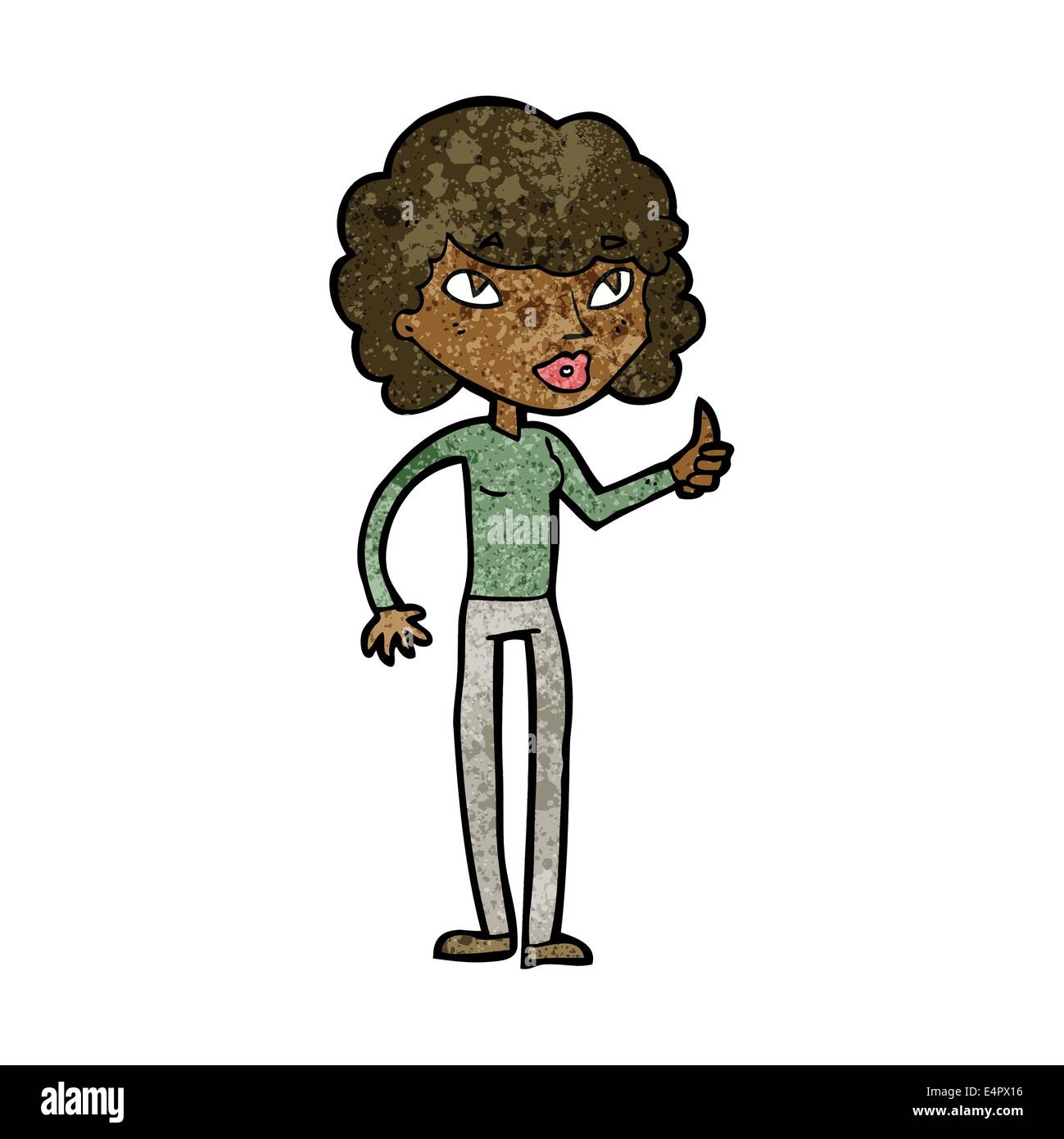 cartoon woman giving thumbs up symbol Stock Vector Image & Art - Alamy