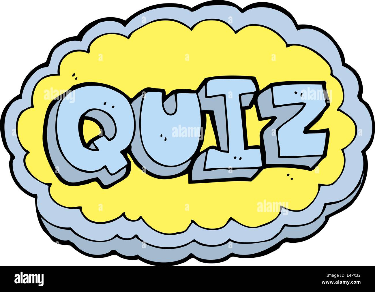 Cartoon quiz sign hi-res stock photography and images - Alamy