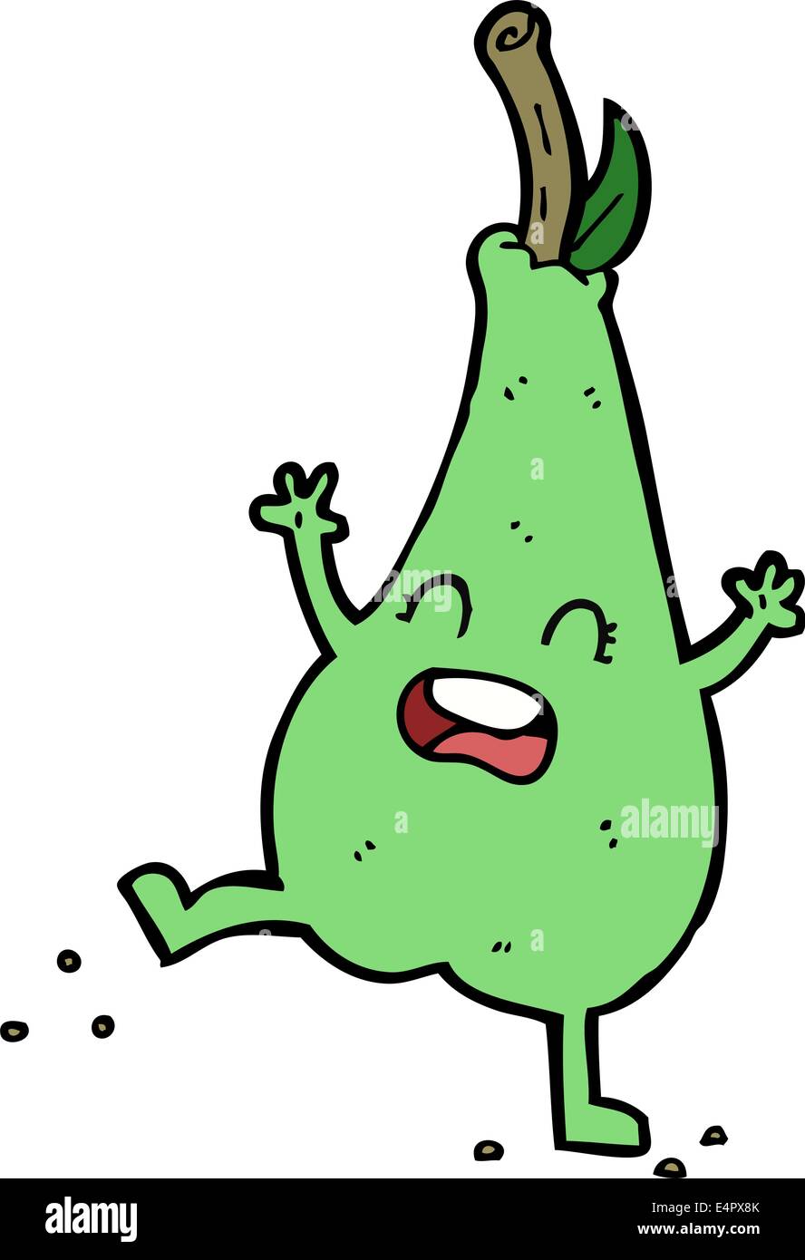 cartoon happy dancing pear Stock Vector Image & Art - Alamy