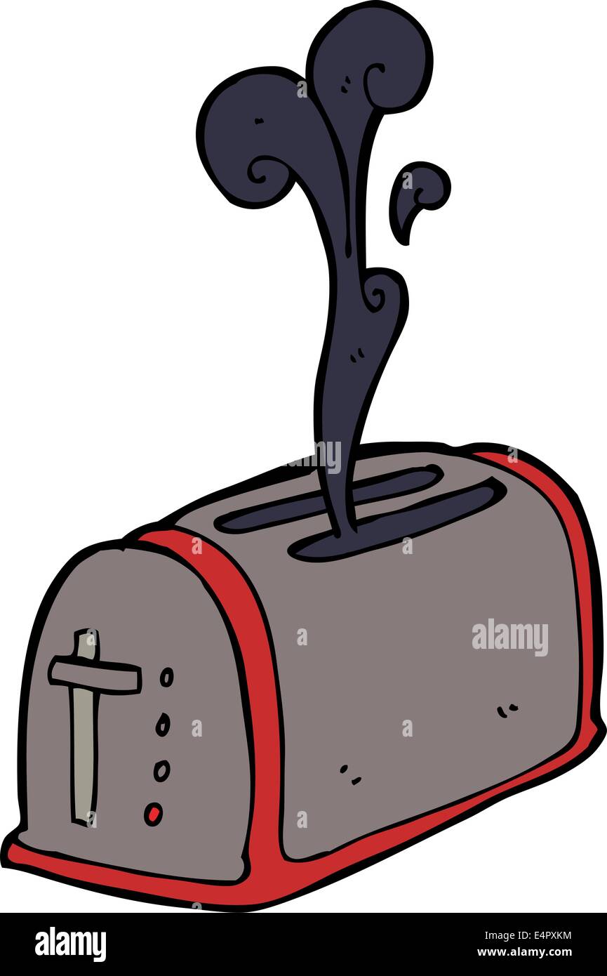 cartoon toaster burning toast Stock Vector Image & Art Alamy