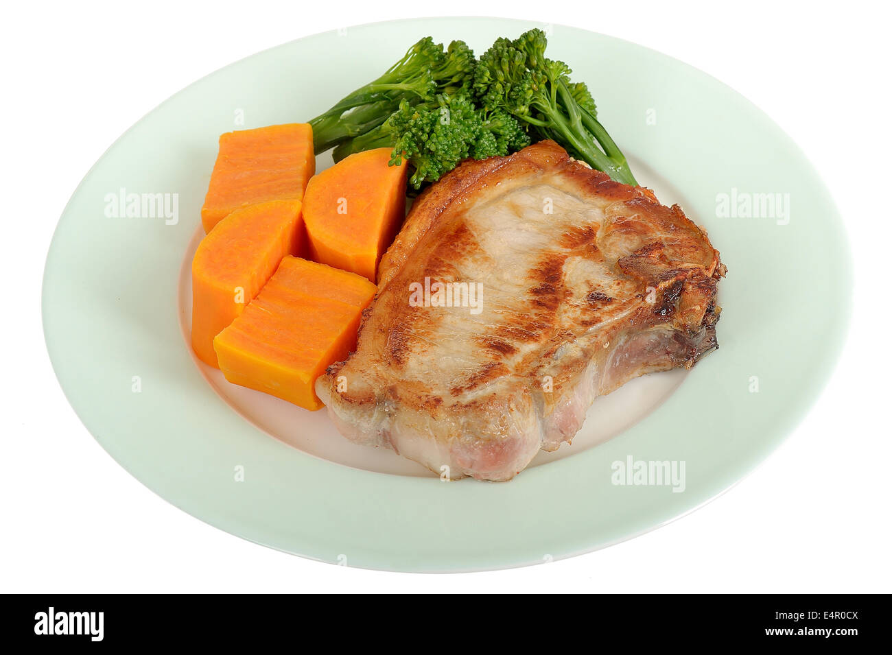 Pork Chop with Vegetables Stock Photo - Alamy