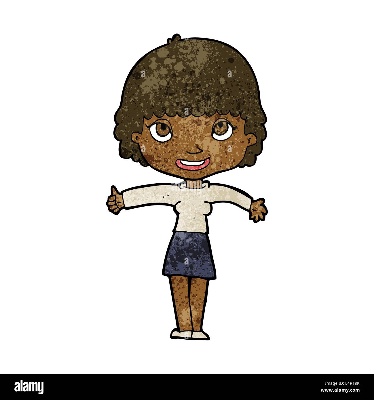 cartoon happy girl Stock Vector Image & Art - Alamy
