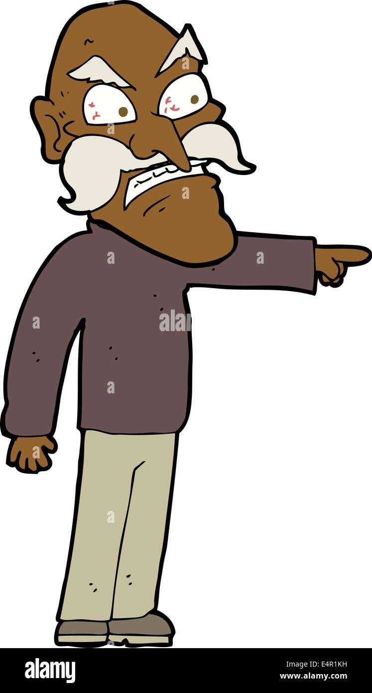 cartoon furious old man Stock Vector Image & Art Alamy