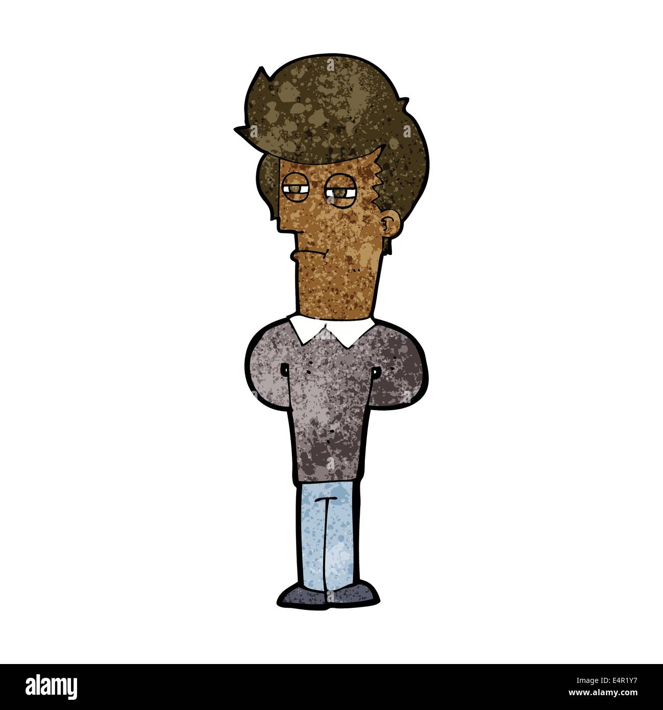 cartoon jaded man Stock Vector Image & Art Alamy