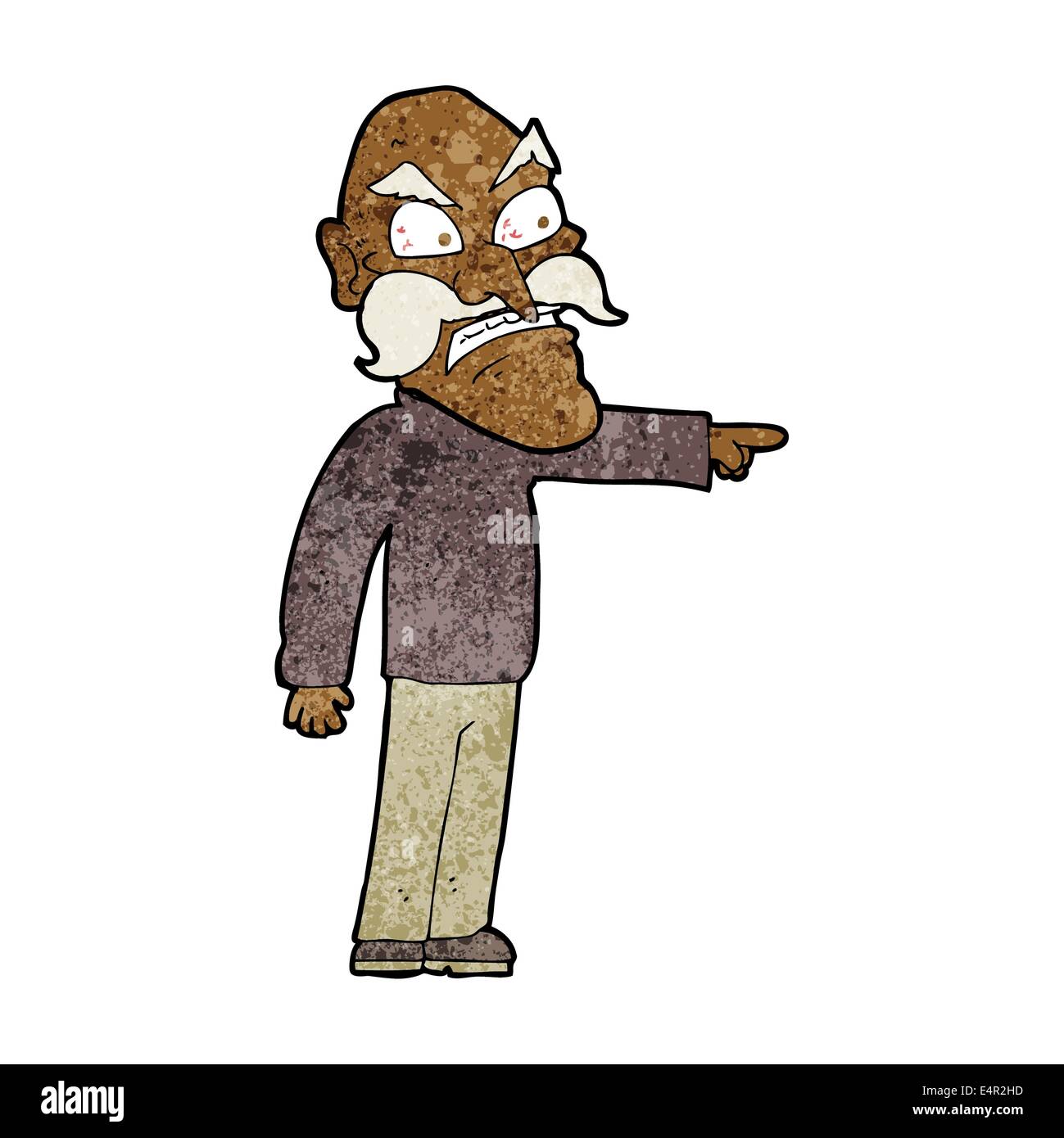 cartoon furious old man Stock Vector Image & Art Alamy