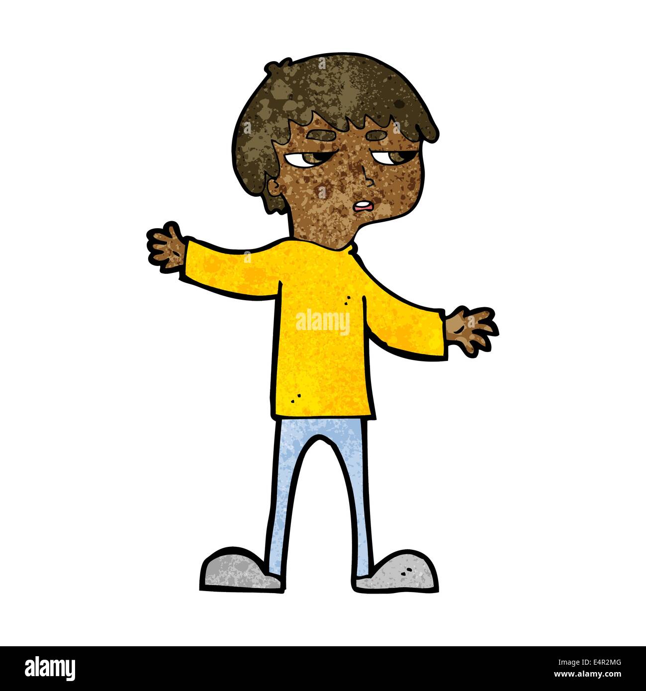 cartoon-annoyed-boy-stock-vector-image-art-alamy
