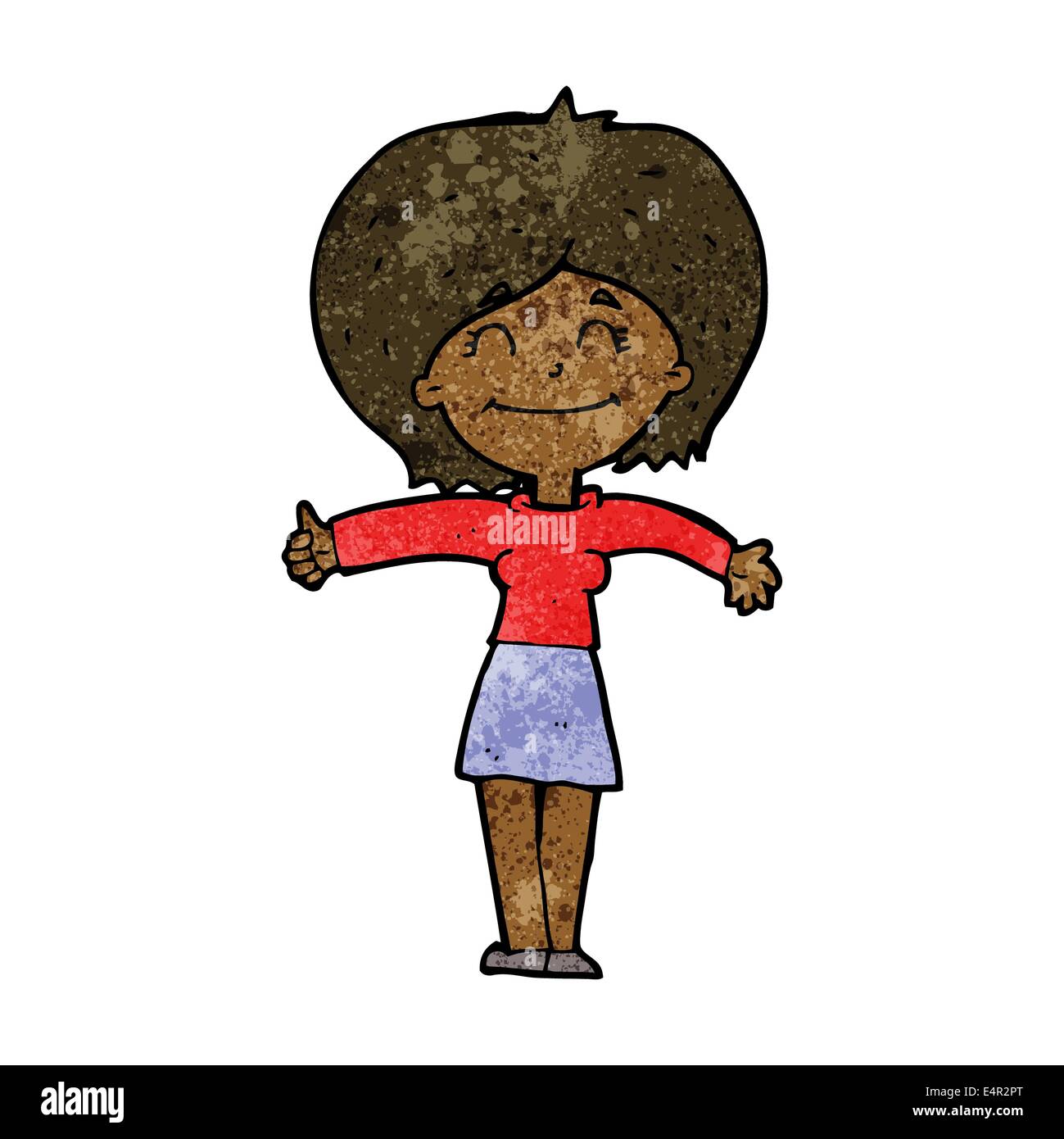 cartoon woman giving thumbs up sign Stock Vector Image & Art - Alamy