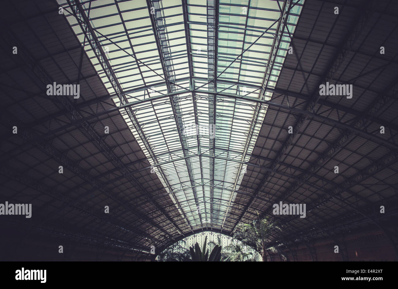 Atocha train station, Image of the city of Madrid, its characteristic architecture Stock Photo