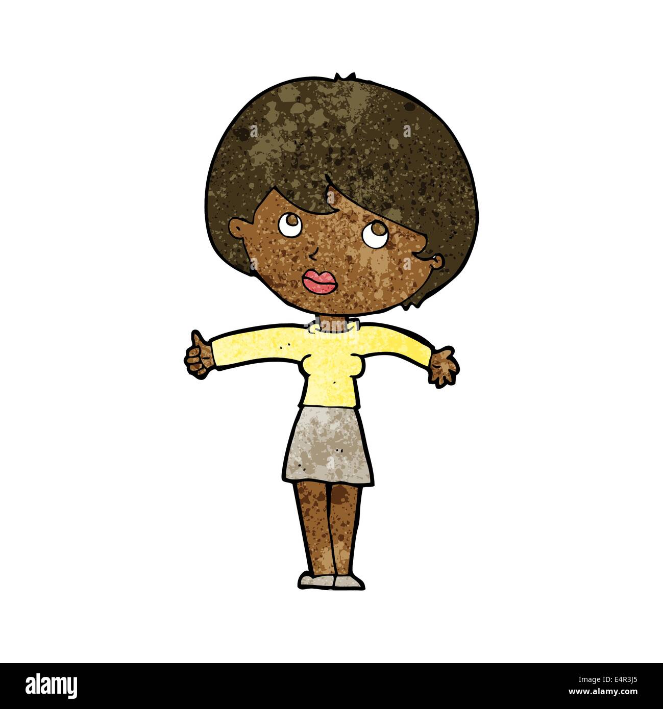 cartoon woman giving thumbs up Stock Vector Image & Art - Alamy