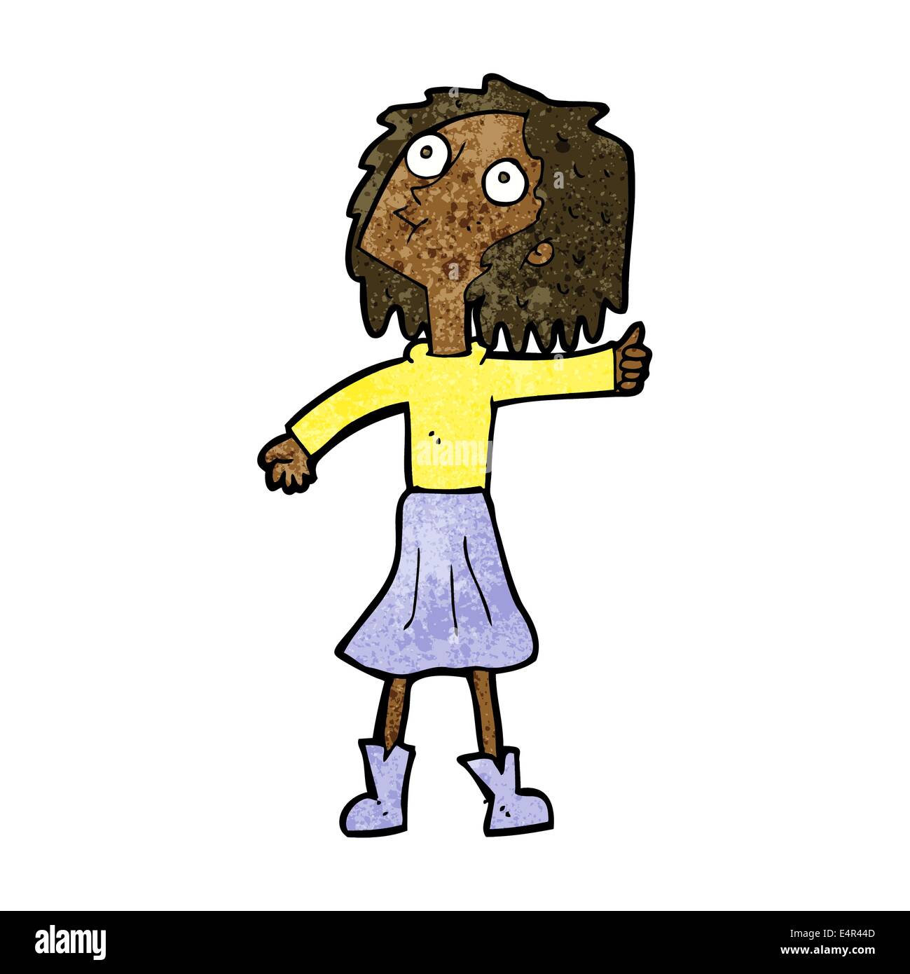 Cartoon woman looking up sky hi-res stock photography and images - Alamy