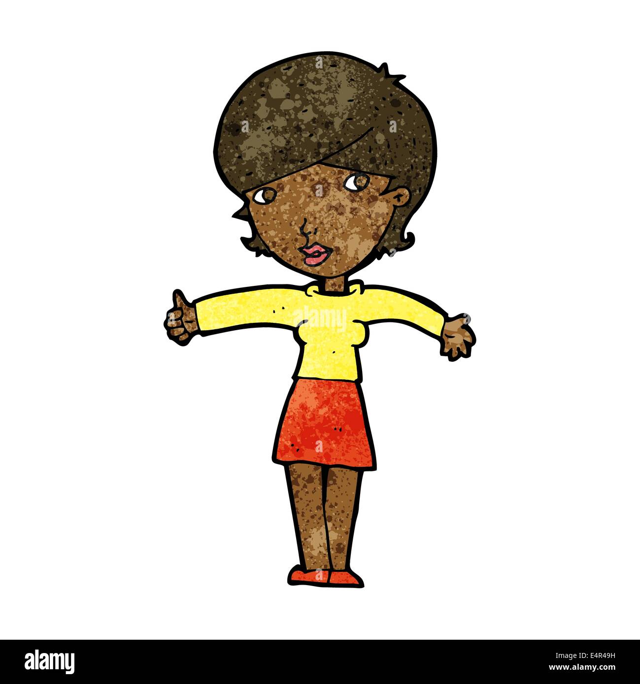 cartoon woman giving thumbs up symbol Stock Vector Image & Art - Alamy
