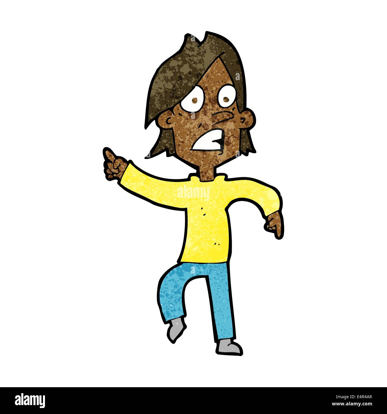 Cartoon worried man pointing hi-res stock photography and images - Alamy