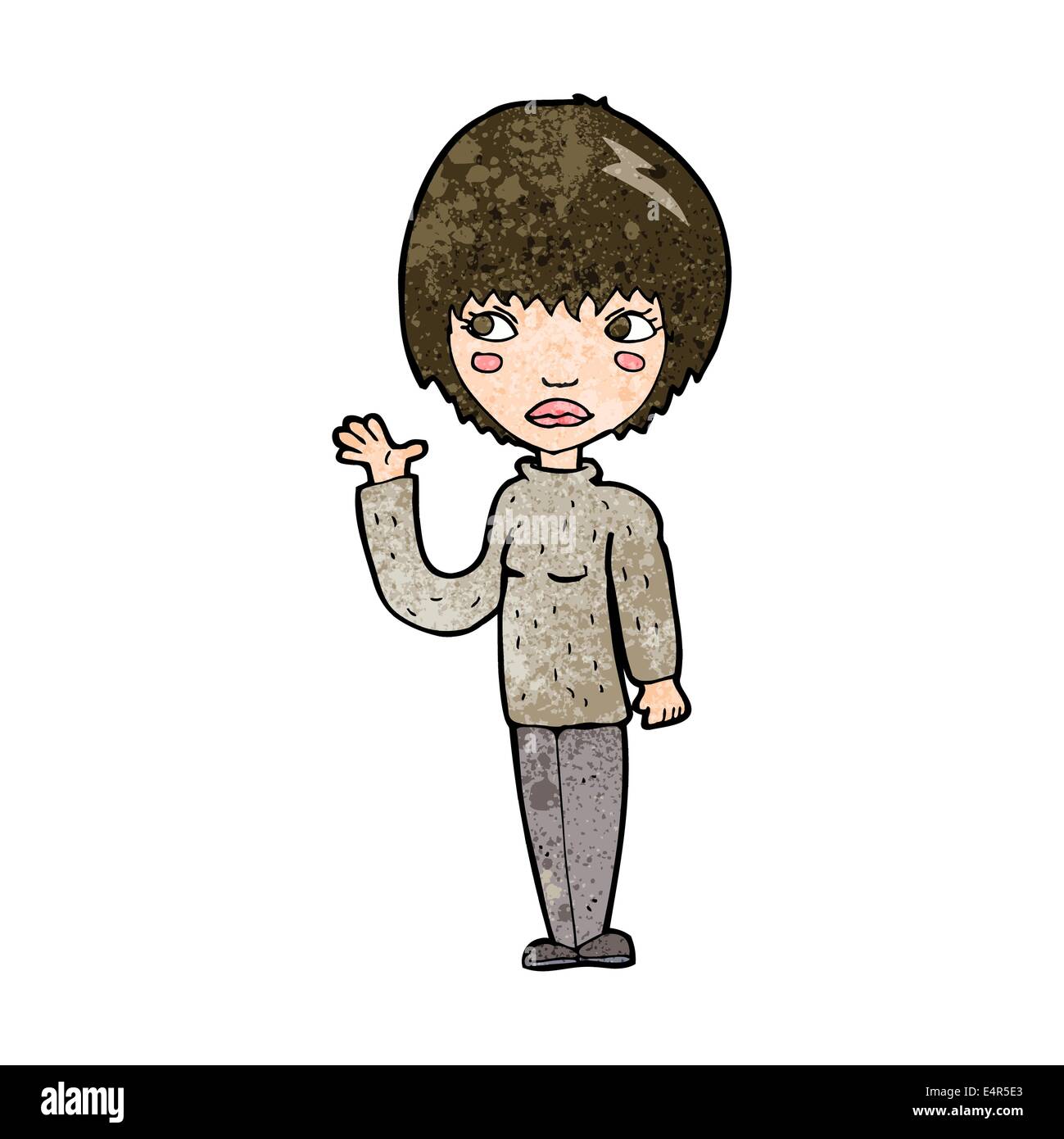 cartoon woman waving Stock Vector Image & Art - Alamy