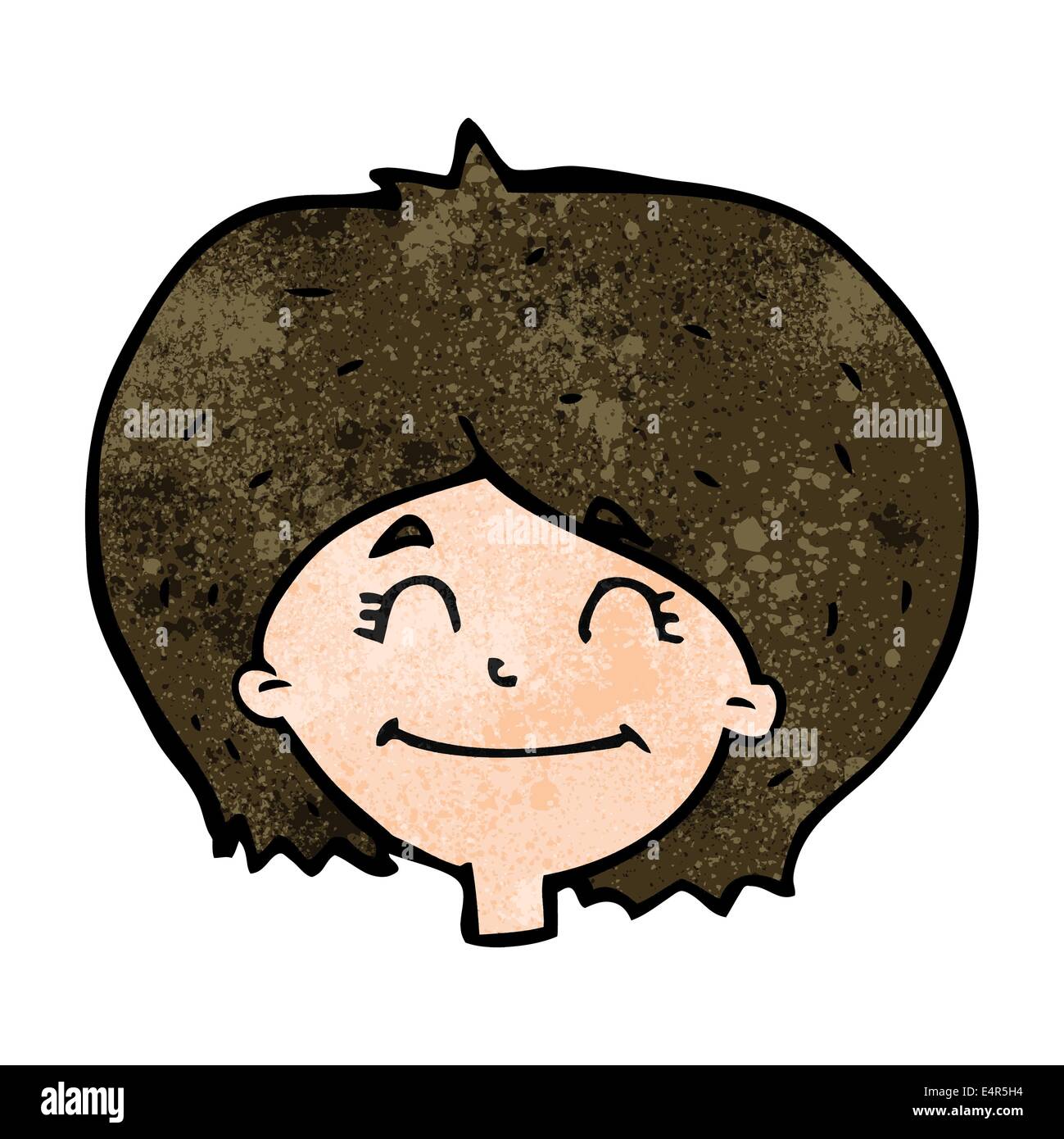 cartoon happy female face Stock Vector Image & Art - Alamy