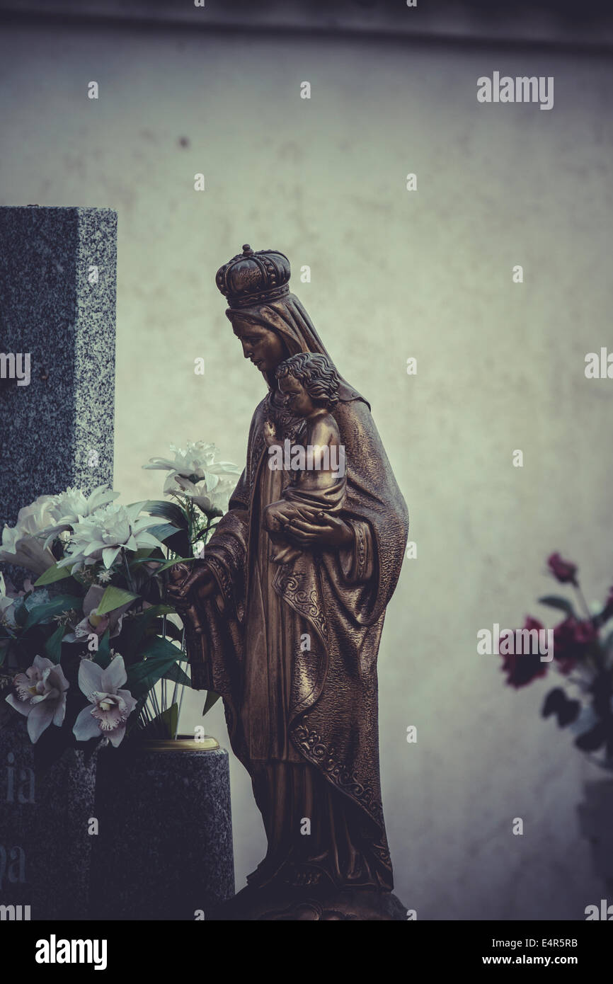 old cemetery with graves in Spanish holy place Stock Photo Alamy
