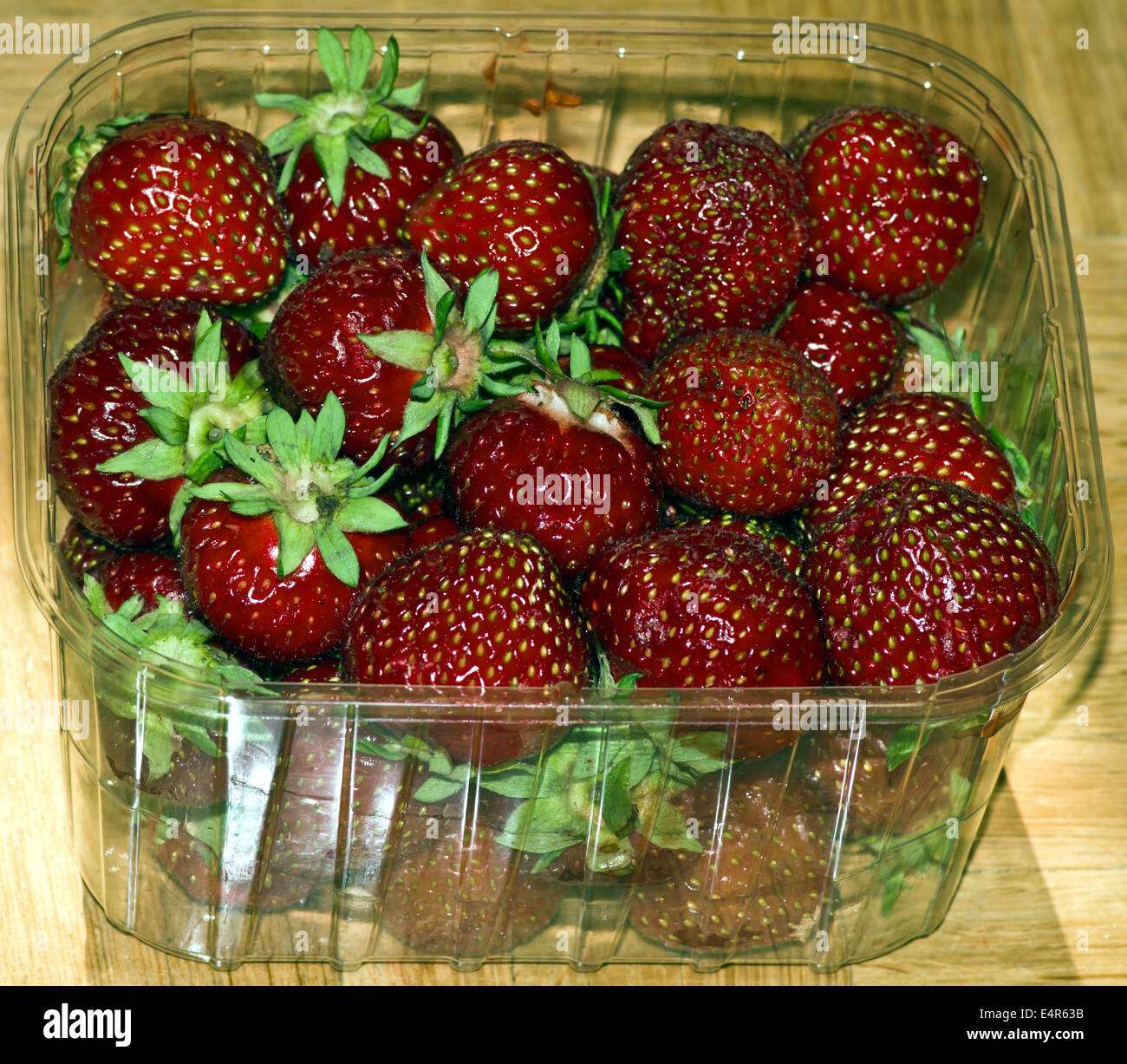 Strawberries in plastic Box Stock Photo Alamy