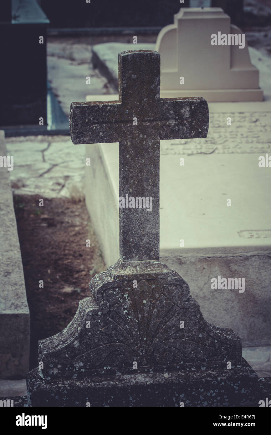old cemetery with graves in Spanish holy place Stock Photo Alamy
