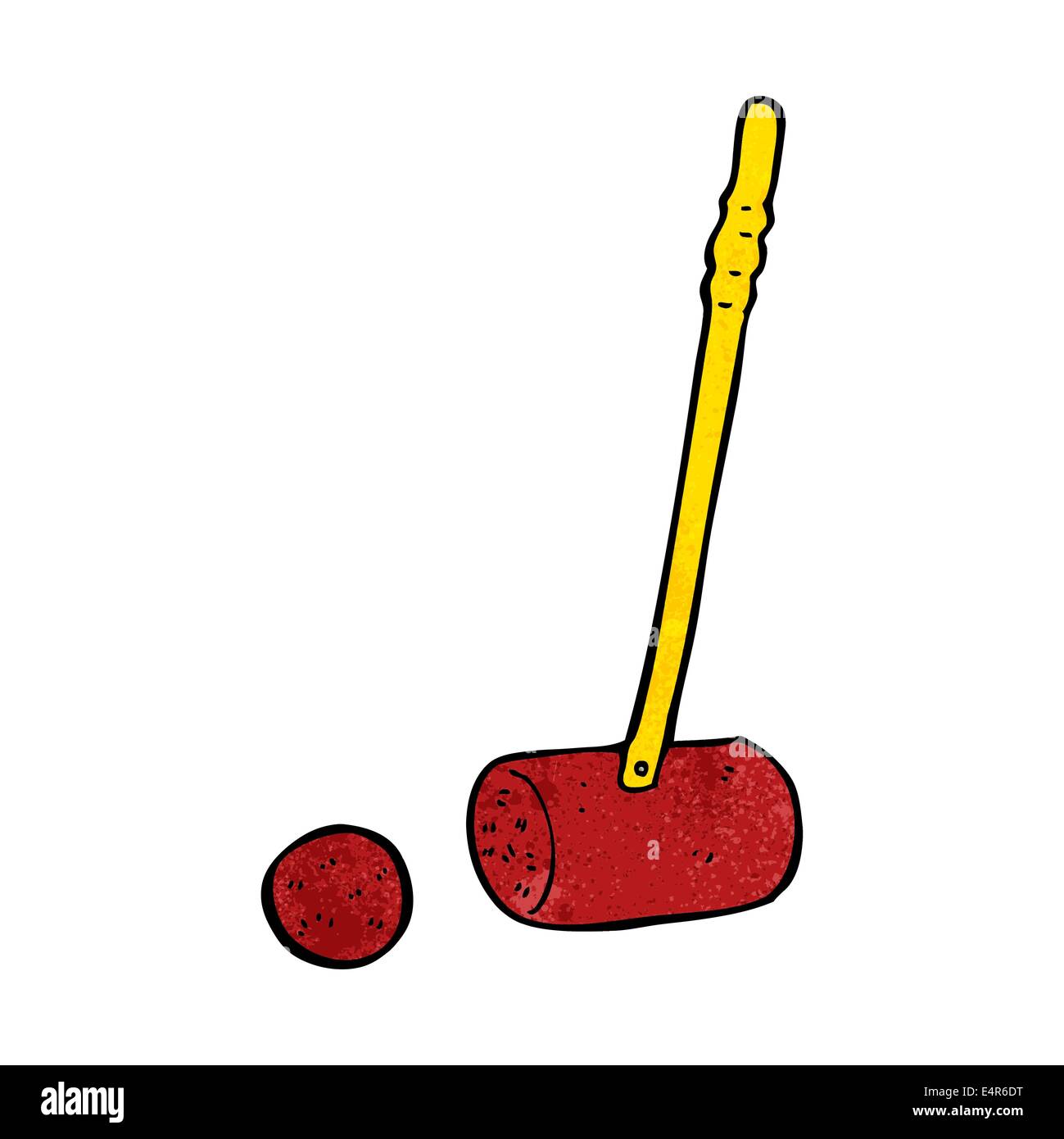 cartoon croquet mallet and ball Stock Vector Image & Art - Alamy