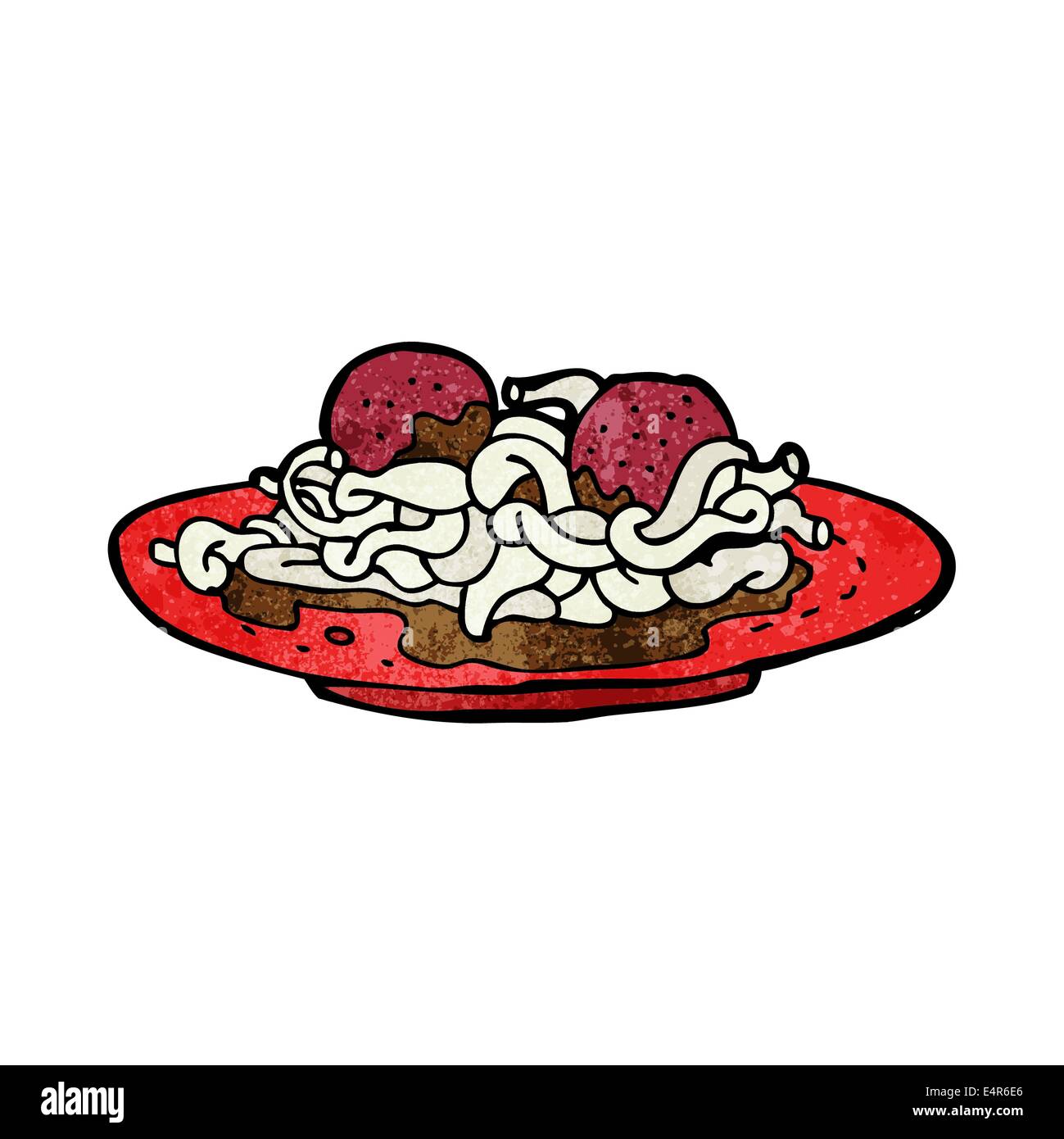 cartoon spaghetti and meatballs Stock Vector Image & Art Alamy