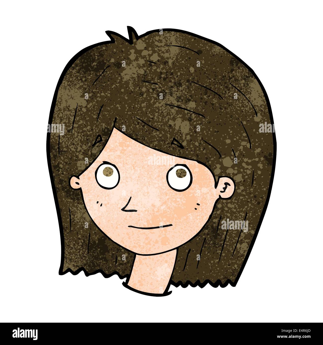 cartoon happy female face Stock Vector Image & Art - Alamy