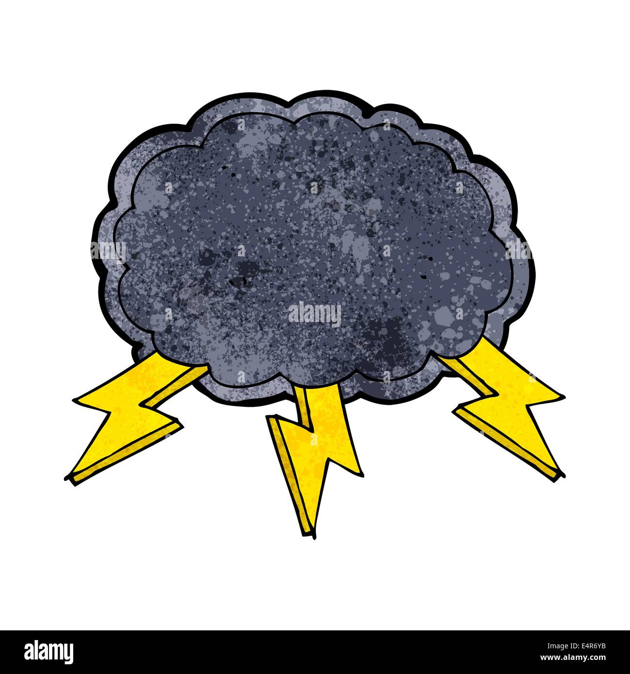 cartoon cloud and lightning bolt symbol Stock Vector Image & Art - Alamy