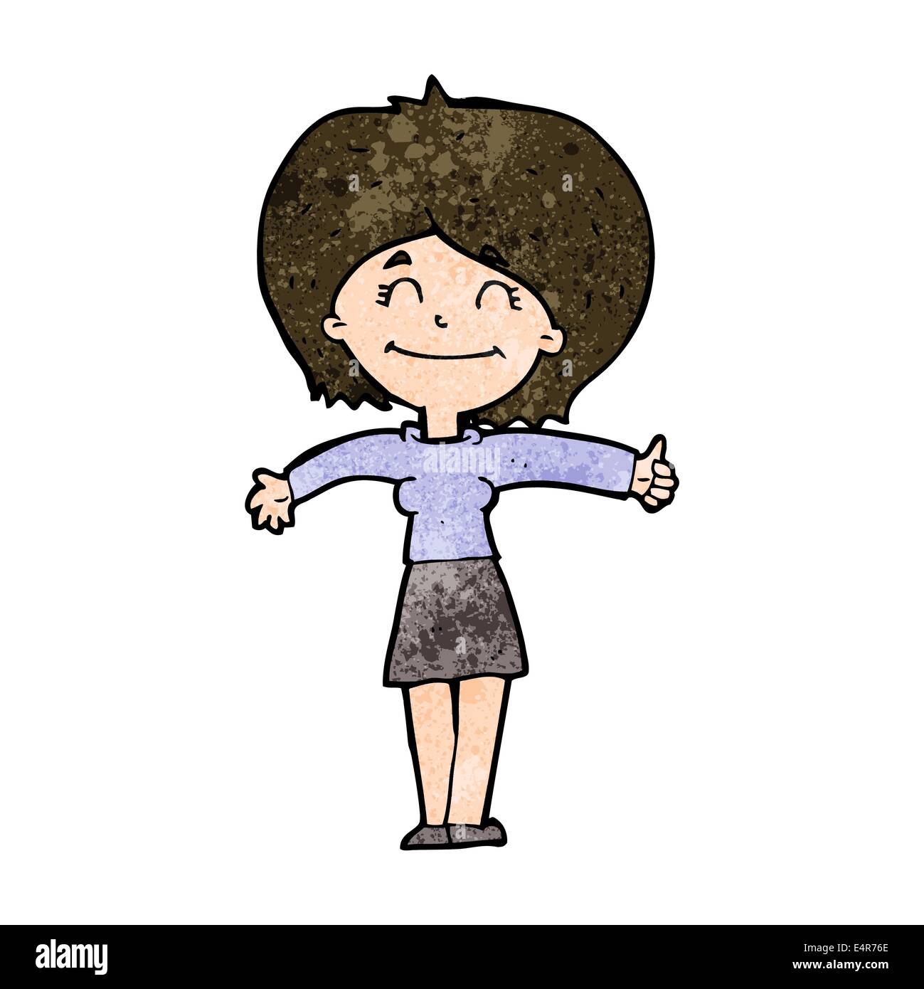 cartoon woman giving thumbs up sign Stock Vector Image & Art - Alamy
