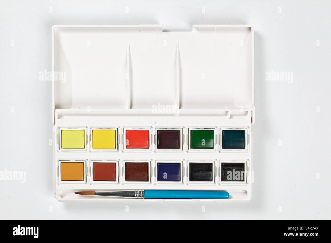 Watercolour paint box Stock Photo