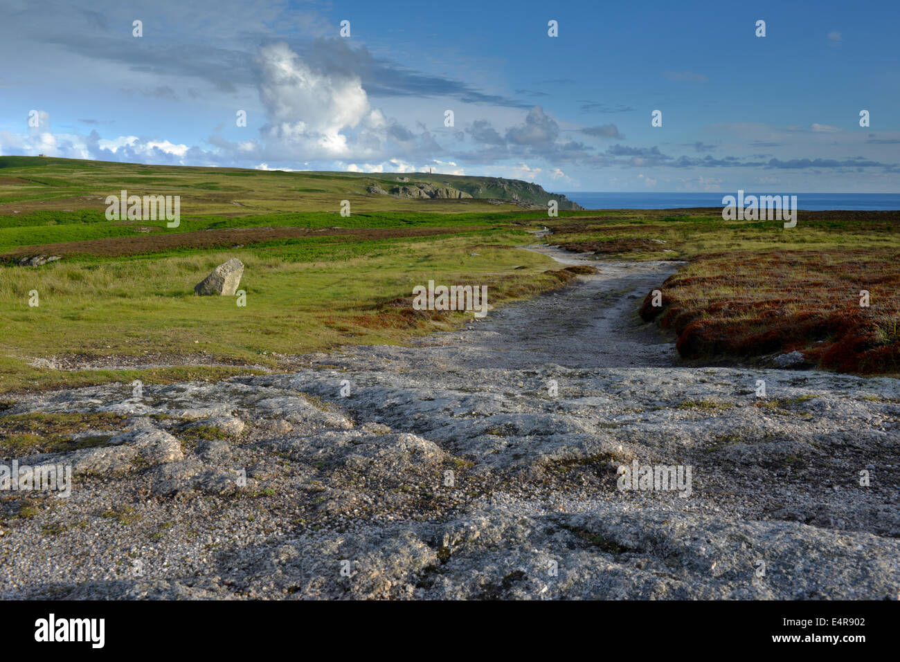 Footpath from the North End of Lundy Island looking south Stock Photo