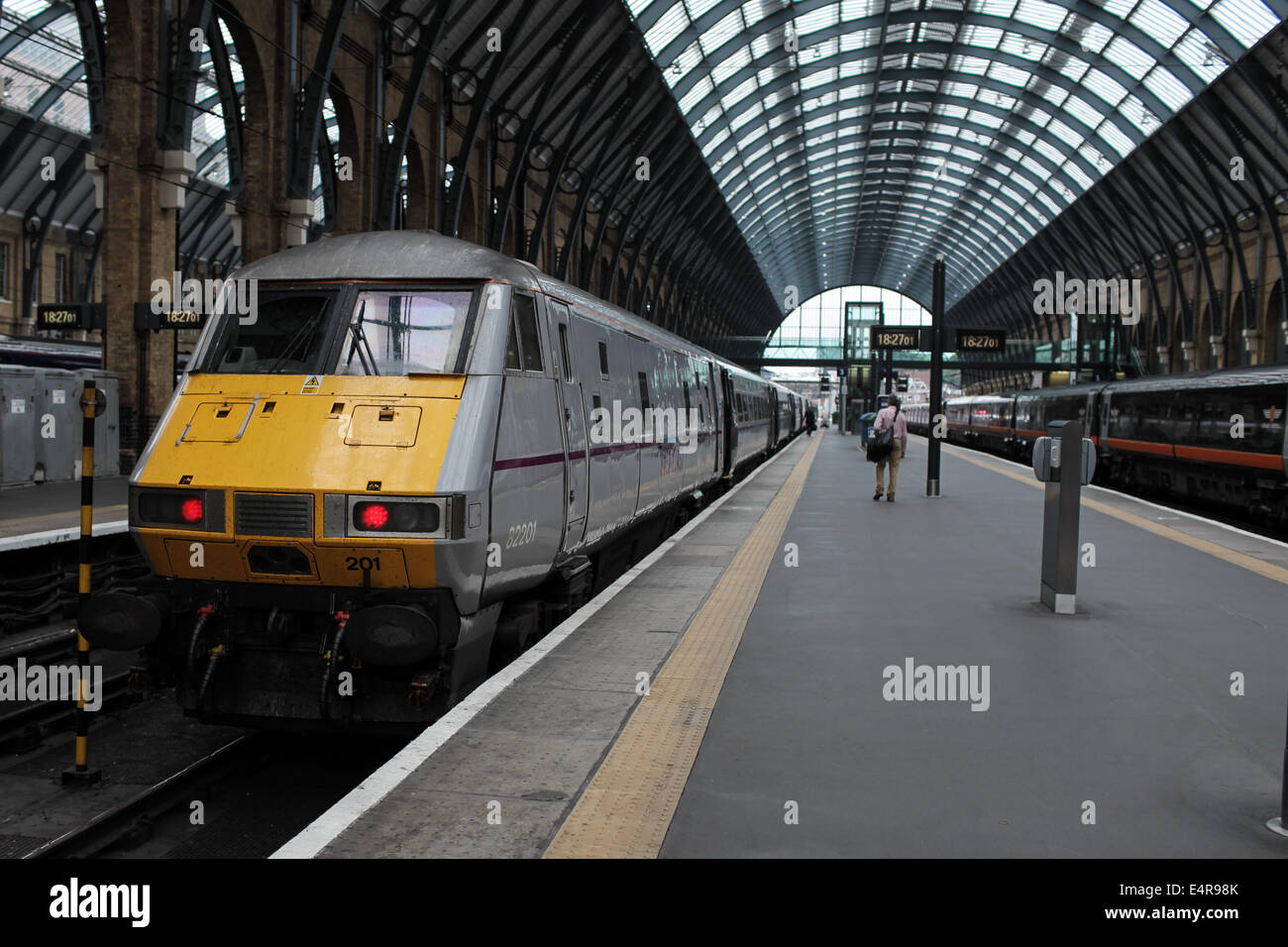 Trains ready to depart King's Cross Railway Station in London, UK Stock ...