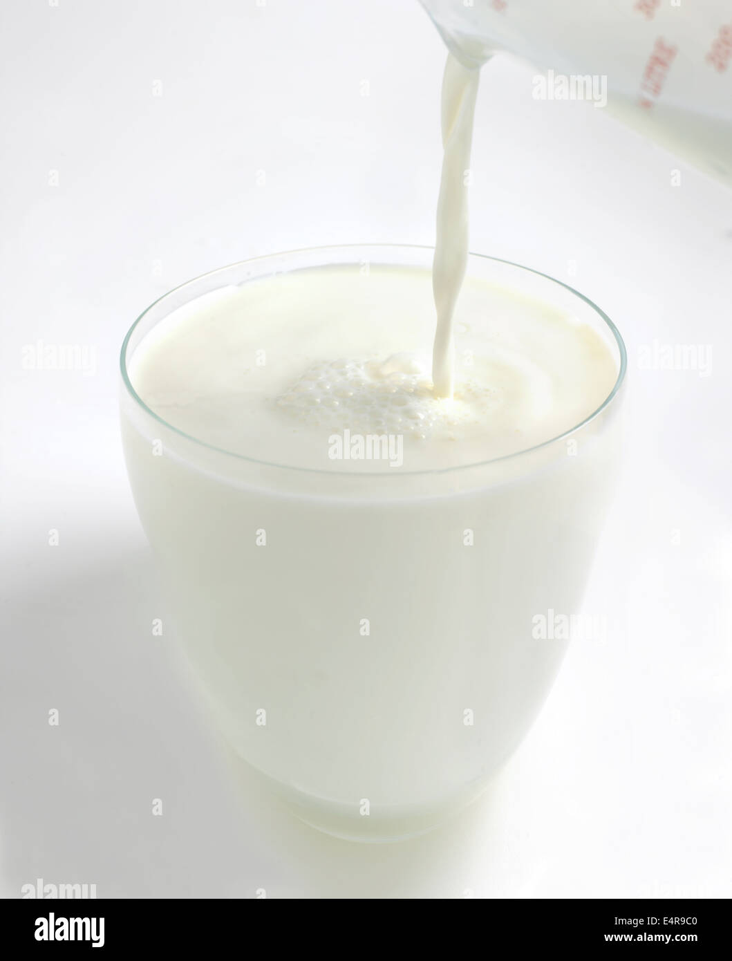 Full glass of milk Stock Photo