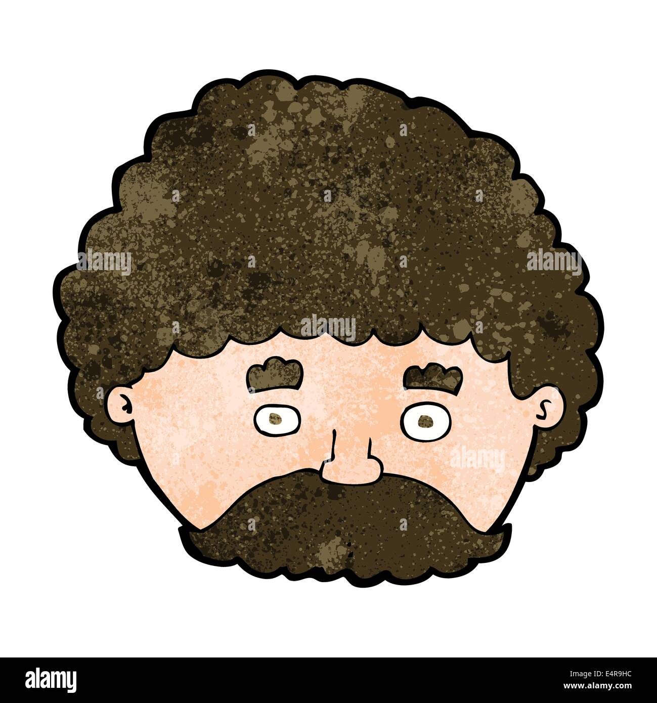 cartoon man with mustache Stock Vector Art & Illustration, Vector Image