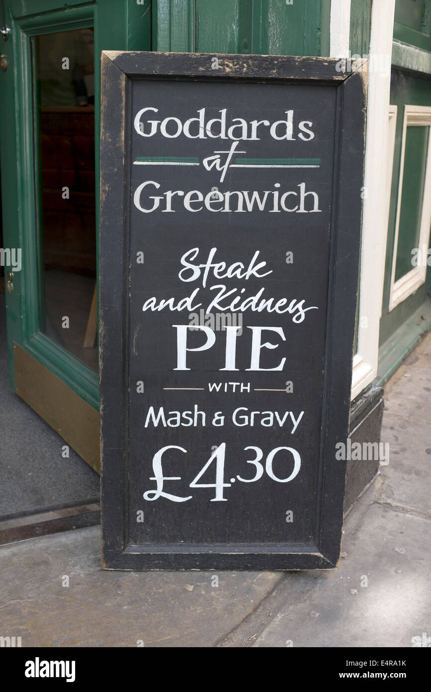 Goddards Pie and Mash Shop Cafe Greenwich London Stock Photo