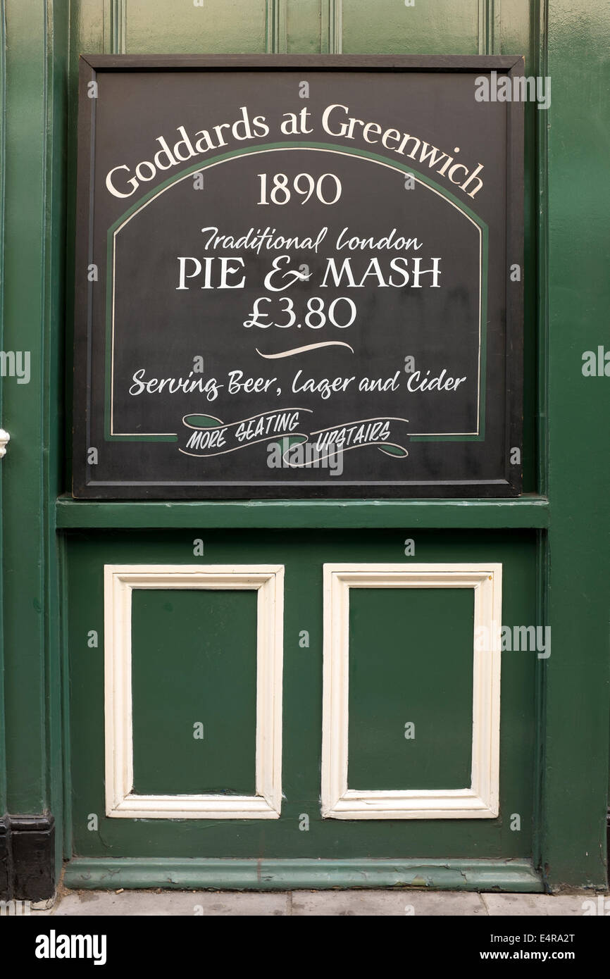 Goddards Pie and Mash Shop Cafe Greenwich London Stock Photo