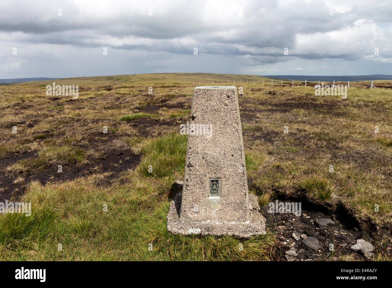 The Summit of Fendrith Hill and the View North Towards Chappelfell Top Teesdale County Durham UK Stock Photo