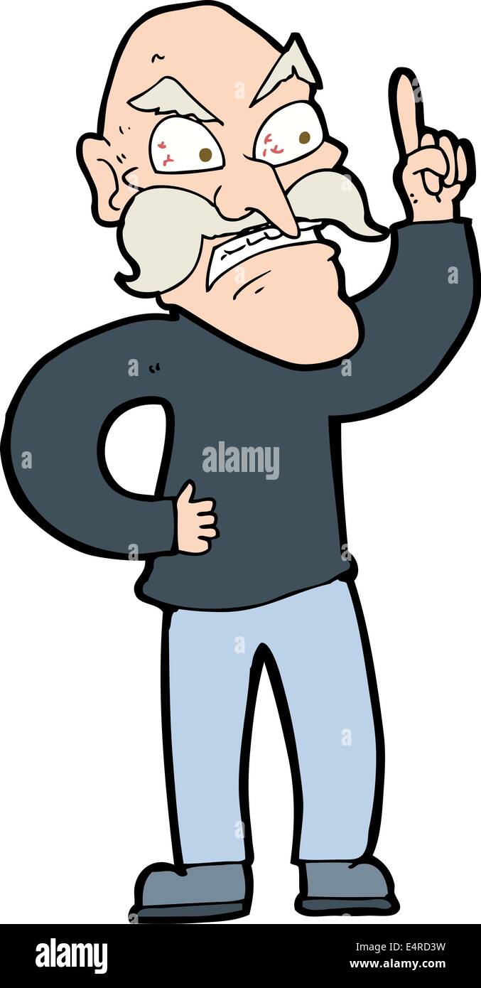 cartoon old man laying down rules Stock Vector Image & Art - Alamy