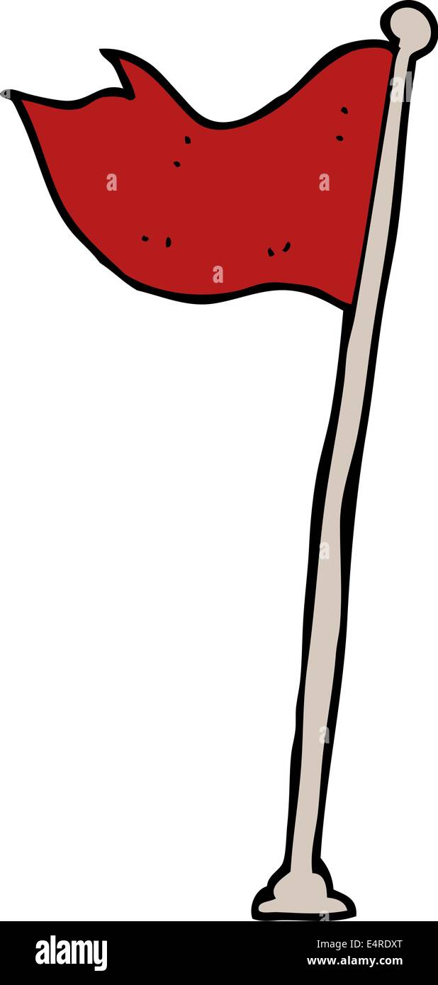 cartoon flag on pole Stock Vector Image & Art - Alamy