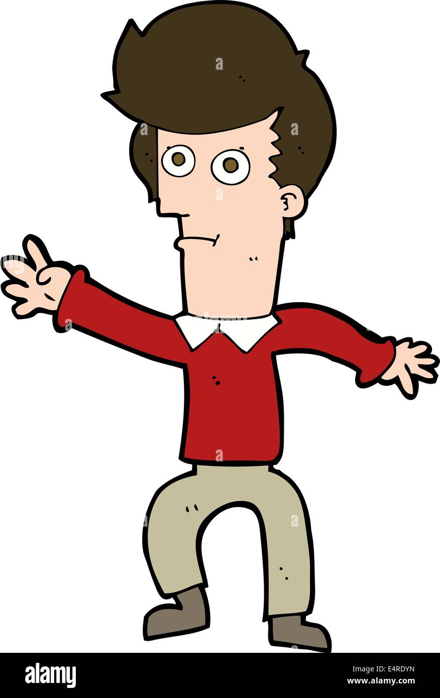 cartoon man waving Stock Vector Image & Art - Alamy