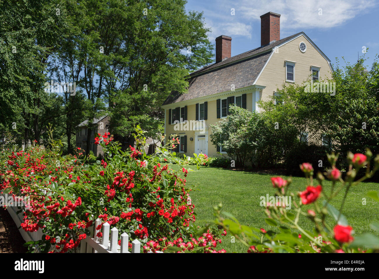 Private residence, Old Deerfield AKA Historic Deerfield. Massachusetts, USA. Stock Photo