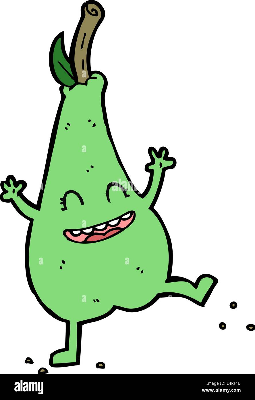cartoon happy dancing pear Stock Vector Image & Art - Alamy