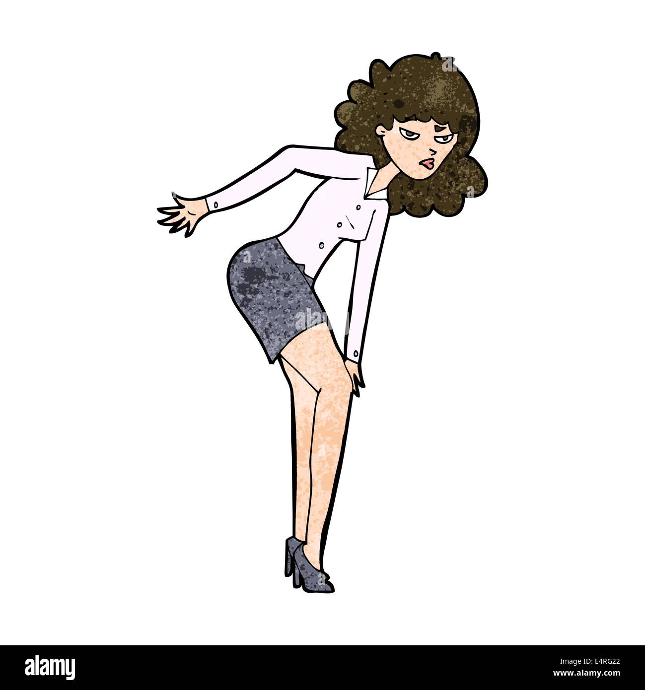 cartoon annoyed woman rubbing knee Stock Vector Image & Art Alamy